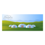 Mongolian Yurts On Green Steppes Sticker