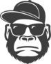 Monkey Gorilla With Sunglasses And Cap Sticker