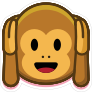 Monkey Hear No Evil Emoji Sticker