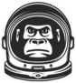 Monkey In Astronaut Helmet Sticker