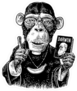 Monkey Priest With Banana Chain Sticker