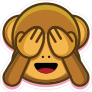 Monkey See No Evil Emoji Sticker