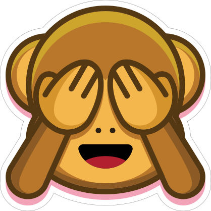 Monkey See No Evil Emoji Sticker