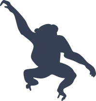 Monkey Silhouette Sticker