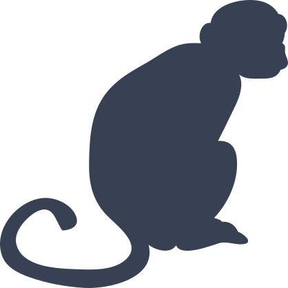 Monkey Sitting Sticker