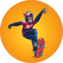 Monkey Skater Design Art Sticker