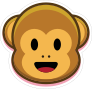 Monkey Smiling Emoji Sticker
