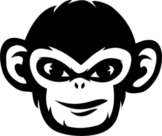Monkey Sports Mascot Sticker