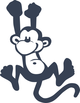 Monkeys With Faces Big Boy Family Sticker