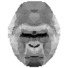 Monochrome Gorilla Sticker