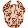 Monochrome Pit Bull Sticker