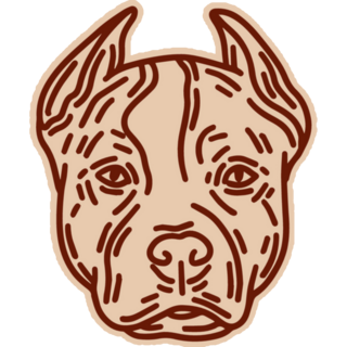 Monochrome Pit Bull Sticker