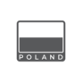 Monochrome Poland Text Sticker
