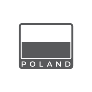 Monochrome Poland Text Sticker