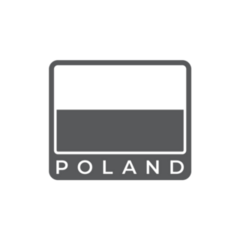 Monochrome Poland Text Sticker