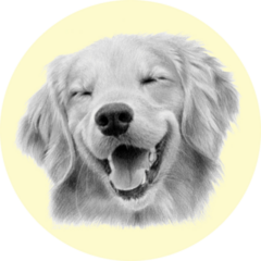 Monochrome Retriever Sticker
