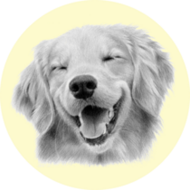 Monochrome Retriever Sticker