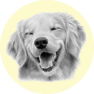Monochrome Retriever Sticker