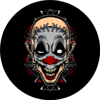 Monster Clown Scary Design Sticker