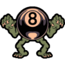 Monster Eight Ball Sticker