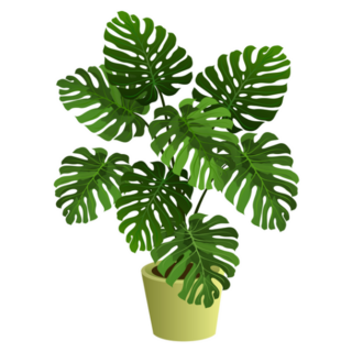 Monstera Plant In Pot Sticker