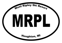 Mont Ripley Ski Resort Oval Sticker