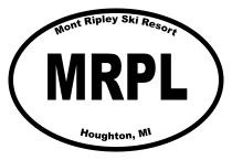 Mont Ripley Ski Resort Oval Sticker