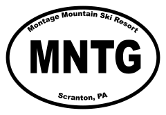 Montage Mountain Ski Resort Oval Sticker
