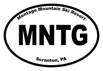 Montage Mountain Ski Resort Oval Sticker