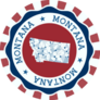 Montana Badge.With Triangular Mesh Sticker