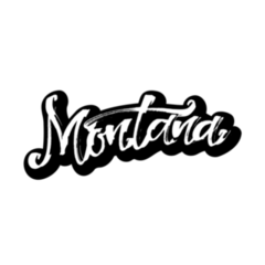 Montana Modern Calligraphy Hand Lettering Sticker