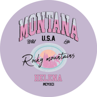 Montana Mountains Illustration Rocky Mountains Sticker