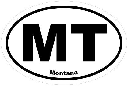 Montana Mt Oval Sticker