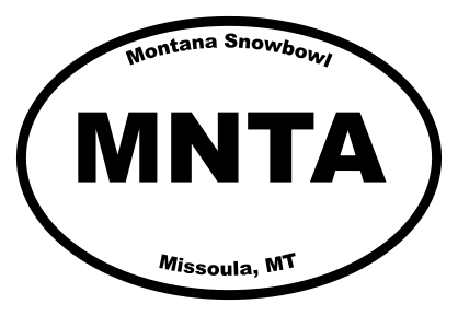 Montana Snowbowl Oval Sticker