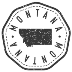 Montana.Badge Vintage Postage Design Sticker