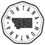 Montana.Badge Vintage Postage Design Sticker