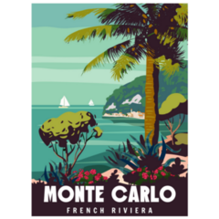 Monte Carlo Monaco Poster Sticker
