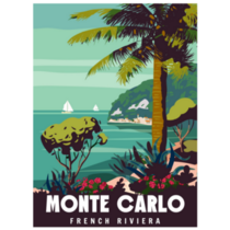 Monte Carlo Monaco Poster Sticker