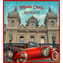  Monte Carlo Retro Car Sticker