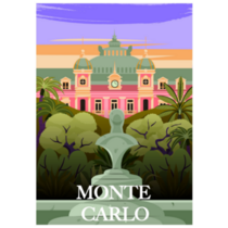 Monte Carlo Summer Sticker