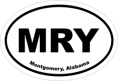 Montgomery, Alabama Oval Stickers