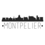 Montpelier Vermont City Skyline Lettering sticker