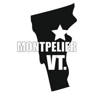 Montpelier Vermont Map Lettering Sticker
