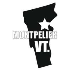 Montpelier Vermont Map Lettering Sticker