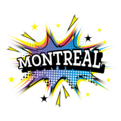 Montreal Canada Comic Text In Pop Art Sticker