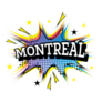 Montreal Canada Comic Text In Pop Art Sticker