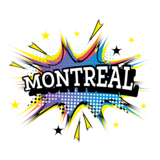 Montreal Canada Comic Text In Pop Art Sticker