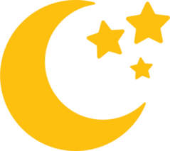 Moon And Stars Sticker