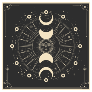 Moon Phases Square Sticker