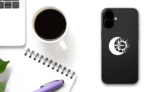 Moon Sun And Star Sticker on a Phone (New) example